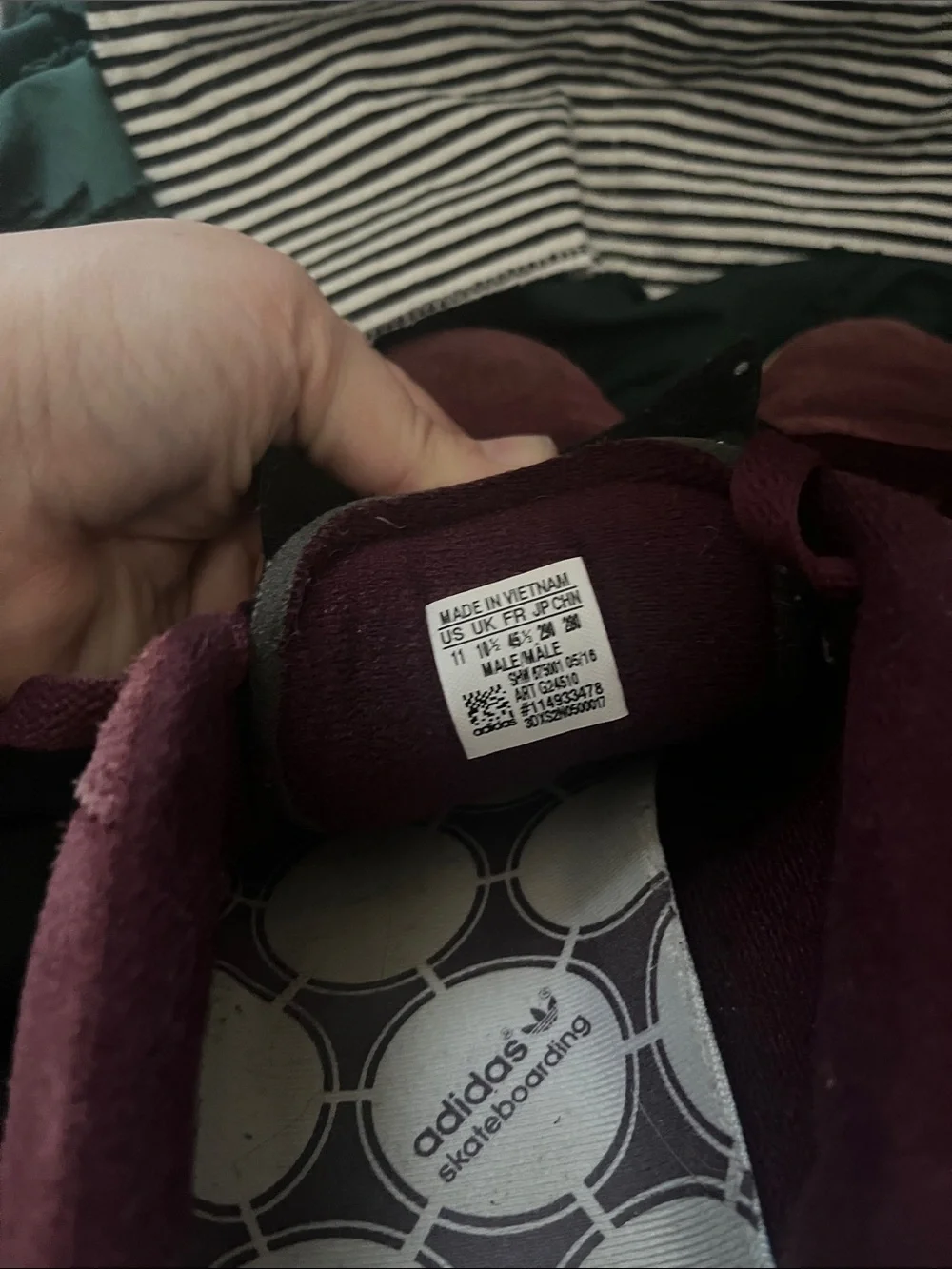 Adidas Busenitz Pro Burgundy Suede Sneakers with White Stripes